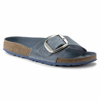 Dámské Madrid Birkenstock Big Přezkou Oiled Læder Blankyt | CZ 40NWY